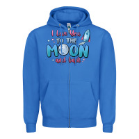 True Royal i love you to the moon and back Zipper Hoodie - MaliasSmallBusiness