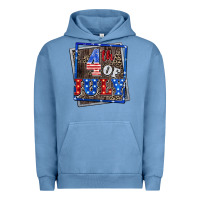 Pigment Pebble Blue 4th of july Urban Hoodie - CowGirlArtShop