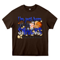 Chocolate Brown i'm just here for the snacks #basketball brother Heavy Core Tee - Zillion Design Studio