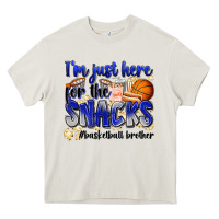 Cream i'm just here for the snacks #basketball brother Heavy Core Tee - Zillion Design Studio