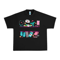 Black nurse elements with costom name Urban Heavy Tee - AdoDesignShop