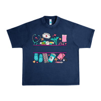Navy nurse elements with costom name Urban Heavy Tee - AdoDesignShop