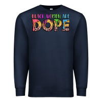 Navy black women are dope Premium Sweatshirt - LillyAllenDesigns