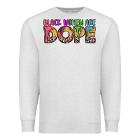 Oatmeal Heather black women are dope Premium Sweatshirt - LillyAllenDesigns