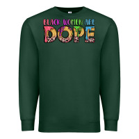 Sports Green black women are dope Premium Sweatshirt - LillyAllenDesigns