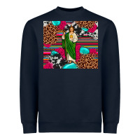 Navy san judas leopard cowhide tumbler Heavyweight Sweatshirt - JahusDesignShop