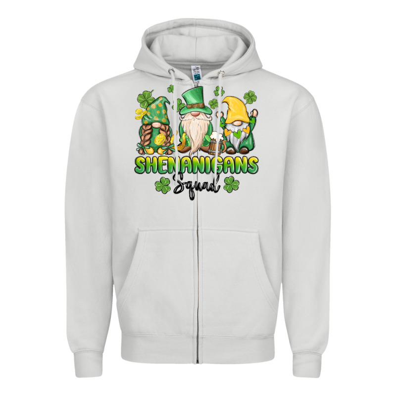 Shenanigans Squad Gnomes St. Patricks Day Zipper Hoodie by MaliasSmallBusiness | Teevron