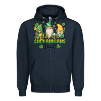 Navy shenanigans squad gnomes st. patricks day Zipper Hoodie - MaliasSmallBusiness