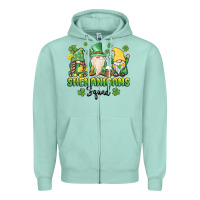 Seafoam shenanigans squad gnomes st. patricks day Zipper Hoodie - MaliasSmallBusiness