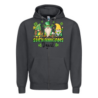 Smoke shenanigans squad gnomes st. patricks day Zipper Hoodie - MaliasSmallBusiness