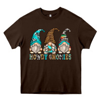 Chocolate Brown howdy gnomies Heavy Core Tee - Zillion Design Studio