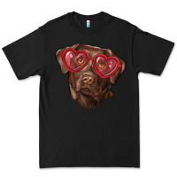 Black labrador retriever with love glass Premium Tee - RanaPortraitStore
