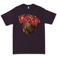 Plum labrador retriever with love glass Premium Tee - RanaPortraitStore