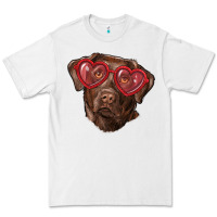 White labrador retriever with love glass Premium Tee - RanaPortraitStore