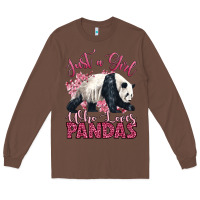 Chestnut just a girl who loves pandas Long Sleeve Tee - LillyAllenDesigns