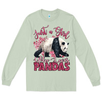 Matcha just a girl who loves pandas Long Sleeve Tee - LillyAllenDesigns