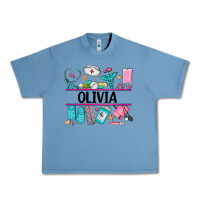 Pebble Blue nurse elements with costom name Urban Heavy Tee - AdoDesignShop