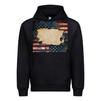 Foreset Green American flag add your text Urban Hoodie - CowGirlArtShop