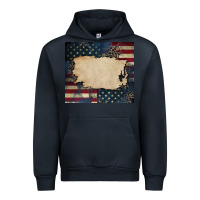 Navy American flag add your text Urban Hoodie - CowGirlArtShop