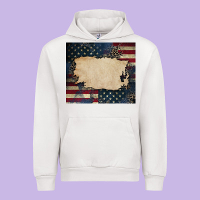 American Flag Add Your Text Urban Hoodie Designed By Cowgirlartshop