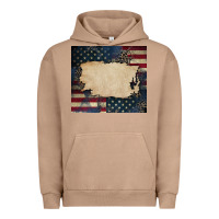 Pigment Burro American flag add your text Urban Hoodie - CowGirlArtShop