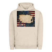 Pigment French Oak American flag add your text Urban Hoodie - CowGirlArtShop