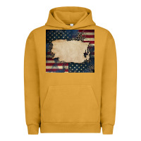 Pigment Peanut Butter American flag add your text Urban Hoodie - CowGirlArtShop