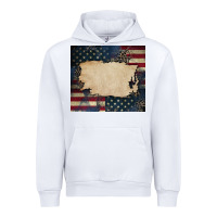 White American flag add your text Urban Hoodie - CowGirlArtShop