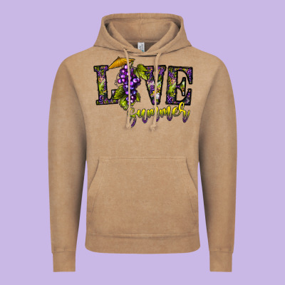 Love Summer Vintage Hoodie Designed By Cowhidedigitalart