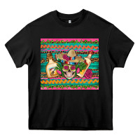 Black mexican tequila skull roses cactus sombrero Heavy Core Tee - Artiststas