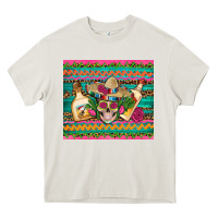 Cream mexican tequila skull roses cactus sombrero Heavy Core Tee - Artiststas