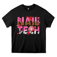 Black nail tech Heavy Core Tee - texasbilliewilder