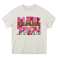 Cream nail tech Heavy Core Tee - texasbilliewilder