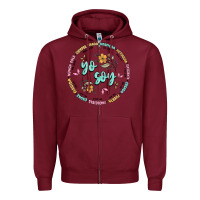 Burgundy yo soy inspiration Zipper Hoodie - MaliasSmallBusiness