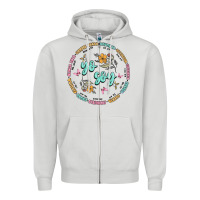 Dove Grey yo soy inspiration Zipper Hoodie - MaliasSmallBusiness