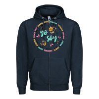Navy yo soy inspiration Zipper Hoodie - MaliasSmallBusiness