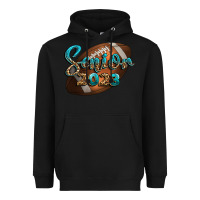 Black american football senior 2023 Heavyweight Hoodie - BundleAndBundleShop