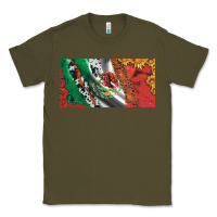 Army Green mexico flag cowhide leopard sunflower and roses licanse  plate Classic Tee - Artiststas