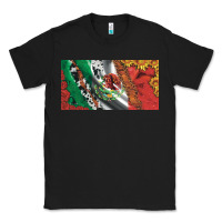 Black mexico flag cowhide leopard sunflower and roses licanse  plate Classic Tee - Artiststas