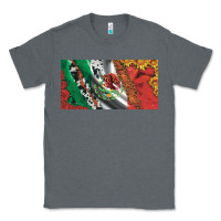 Charcoal Heather mexico flag cowhide leopard sunflower and roses licanse  plate Classic Tee - Artiststas