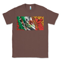 Chestnut mexico flag cowhide leopard sunflower and roses licanse  plate Classic Tee - Artiststas