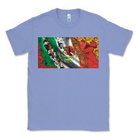 Colony Blue mexico flag cowhide leopard sunflower and roses licanse  plate Classic Tee - Artiststas