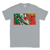 Heather Grey mexico flag cowhide leopard sunflower and roses licanse  plate Classic Tee - Artiststas