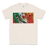 Natural mexico flag cowhide leopard sunflower and roses licanse  plate Classic Tee - Artiststas