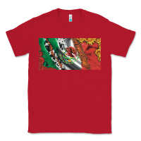 Red mexico flag cowhide leopard sunflower and roses licanse  plate Classic Tee - Artiststas
