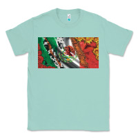 Seafoam mexico flag cowhide leopard sunflower and roses licanse  plate Classic Tee - Artiststas