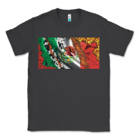 Smoke mexico flag cowhide leopard sunflower and roses licanse  plate Classic Tee - Artiststas