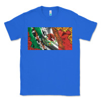 True Royal mexico flag cowhide leopard sunflower and roses licanse  plate Classic Tee - Artiststas