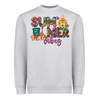 Heather Grey summer vibes Heavyweight Sweatshirt - AdoDesignShop