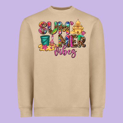 Summer Vibes Heavyweight Sweatshirt Designed By Adodesignshop